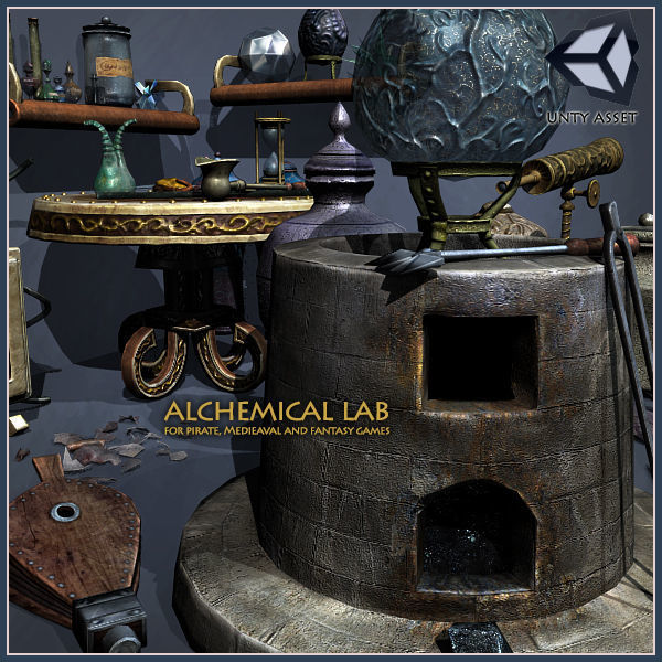 Alchemy Lab Low-poly 3D model_4