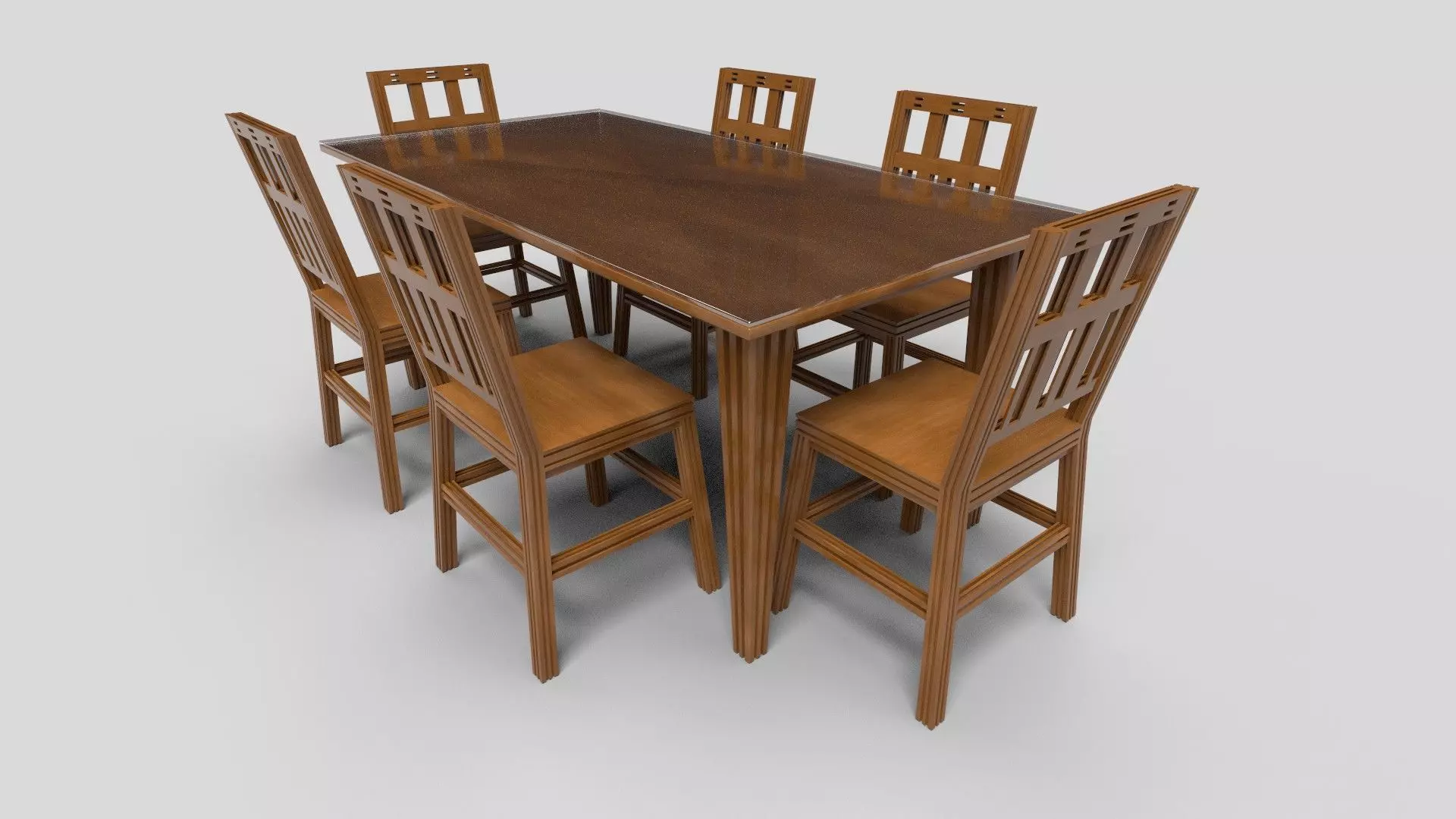 Dining set CG9 3D model_2