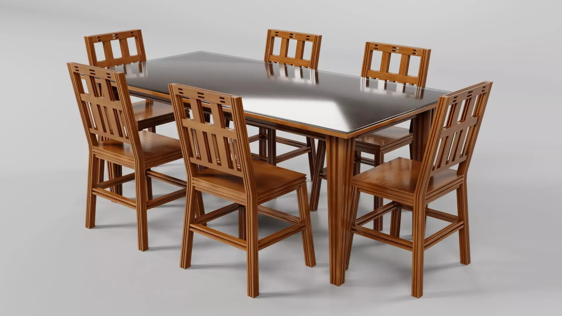 Dining set CG9 3D model_3