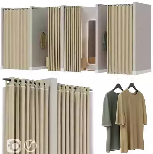 Fitting room 3D model