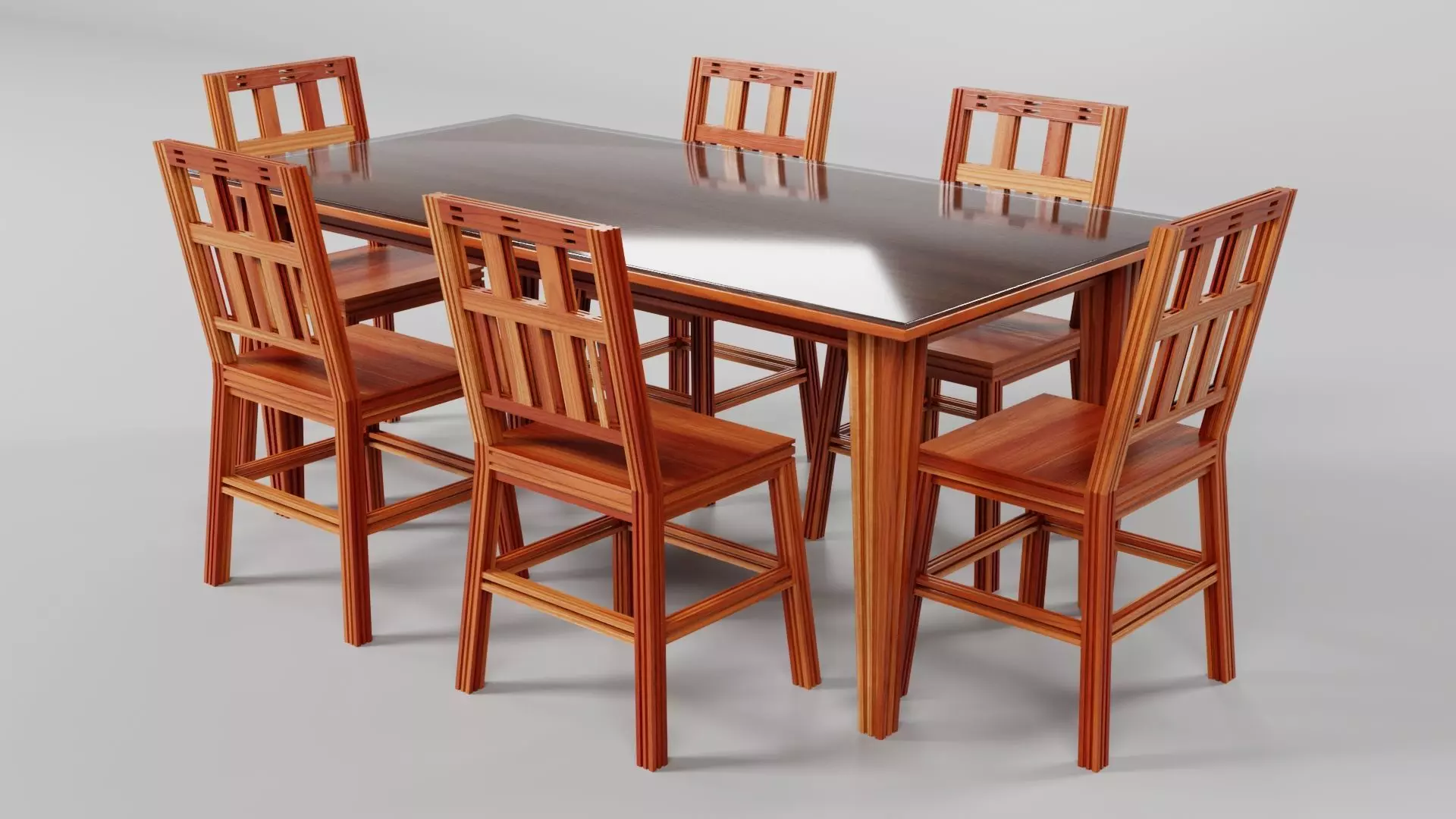 Dining set CG10 3D model_3