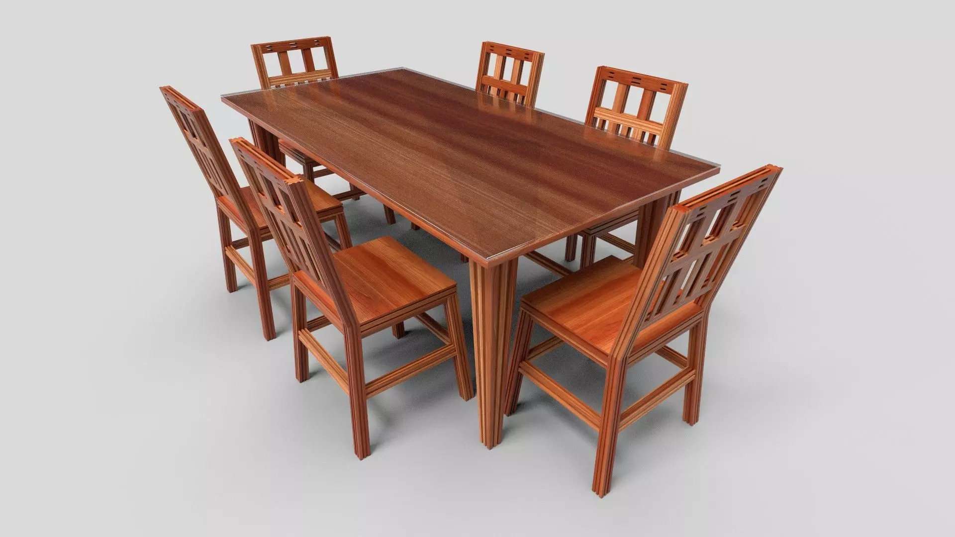 Dining set CG10 3D model_2