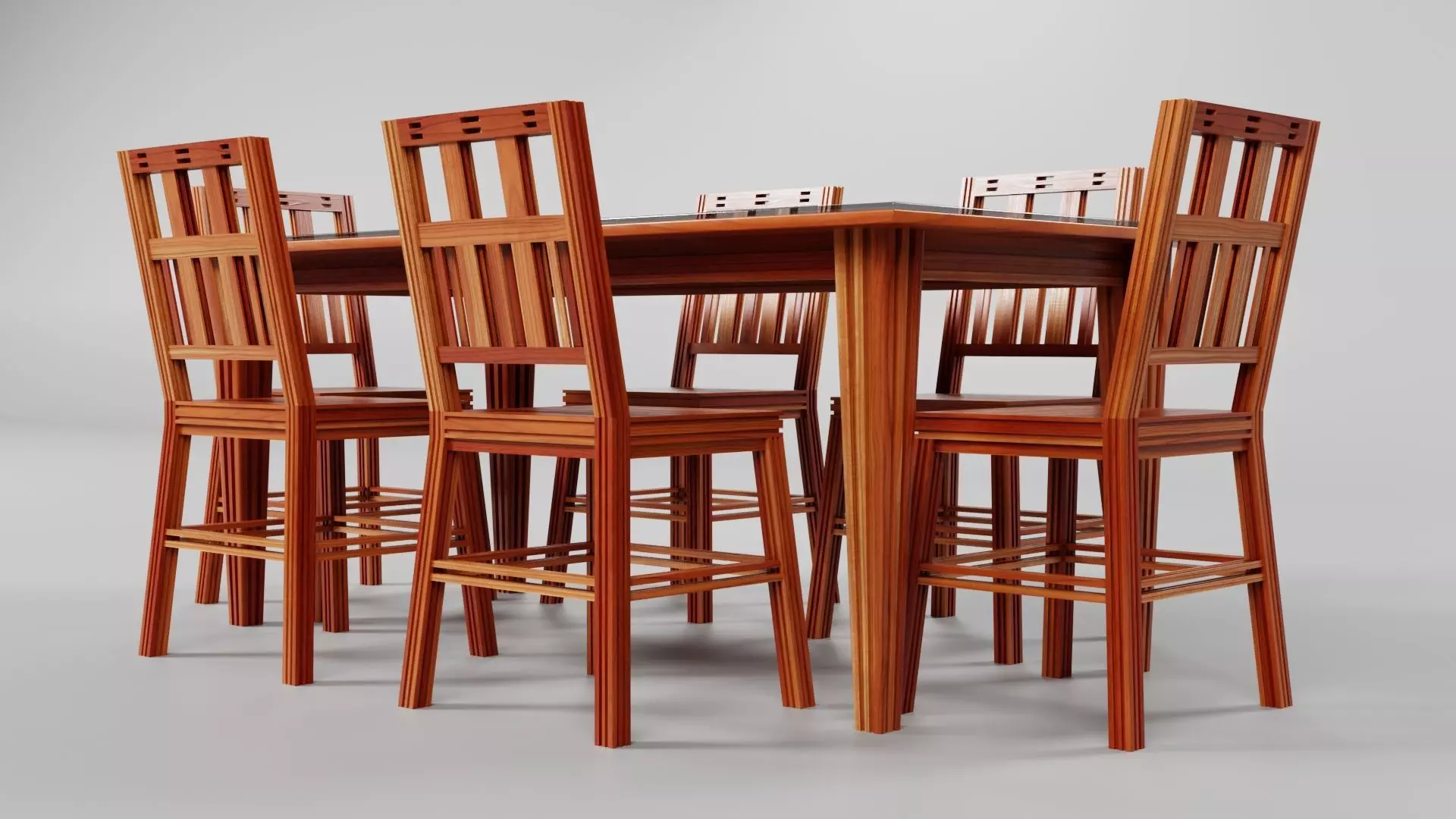 Dining set CG10 3D model_4