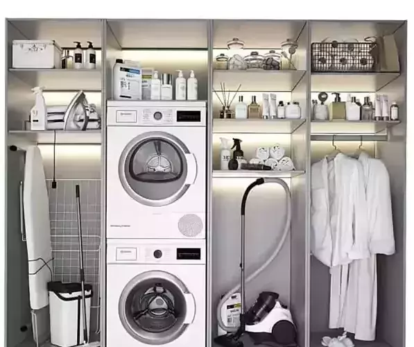 LAUNDRY ROOM Low-poly 3D model