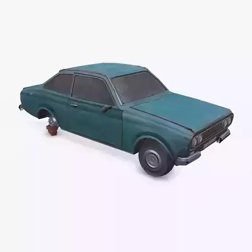 Old Abandoned Car Low-poly PBR