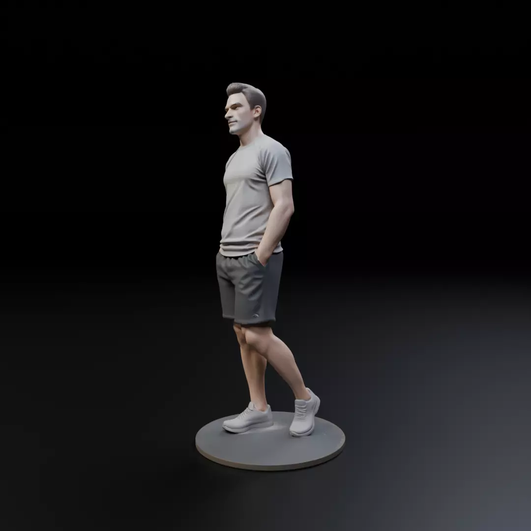 male model man 3D print model_9