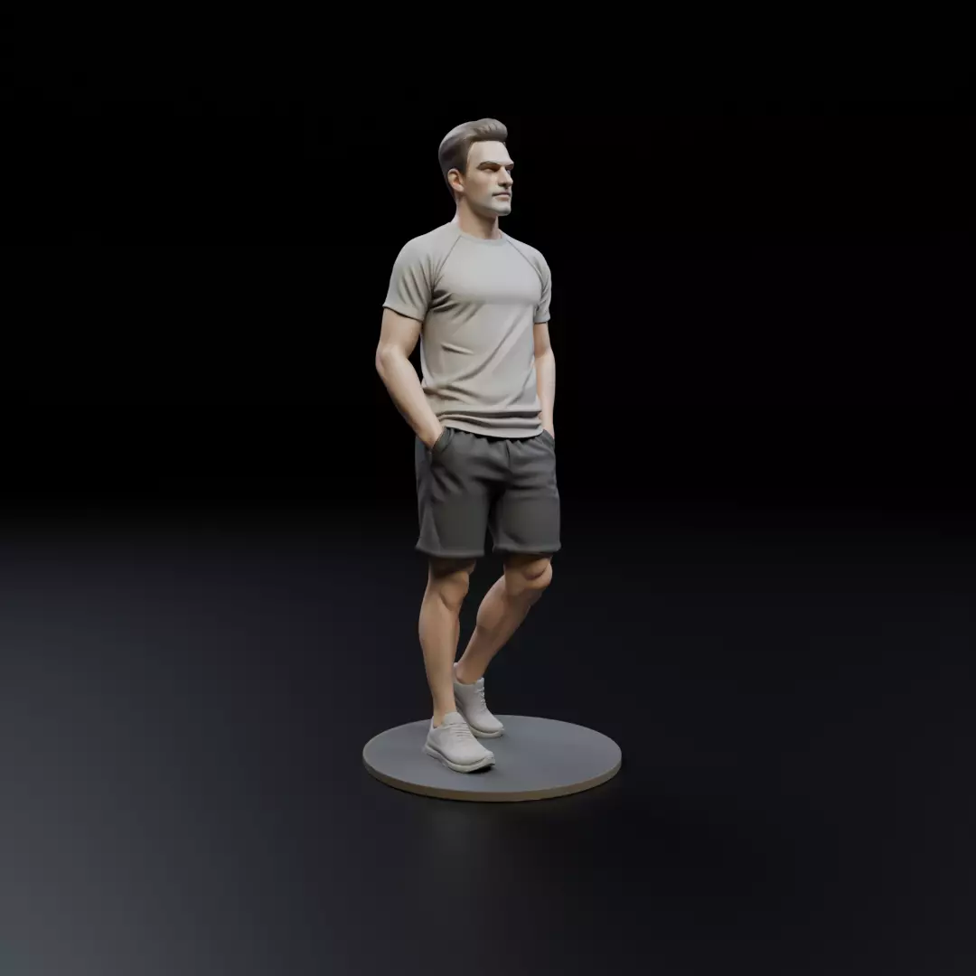 male model man 3D print model_11