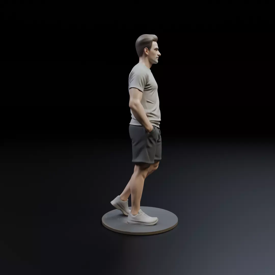 male model man 3D print model_1