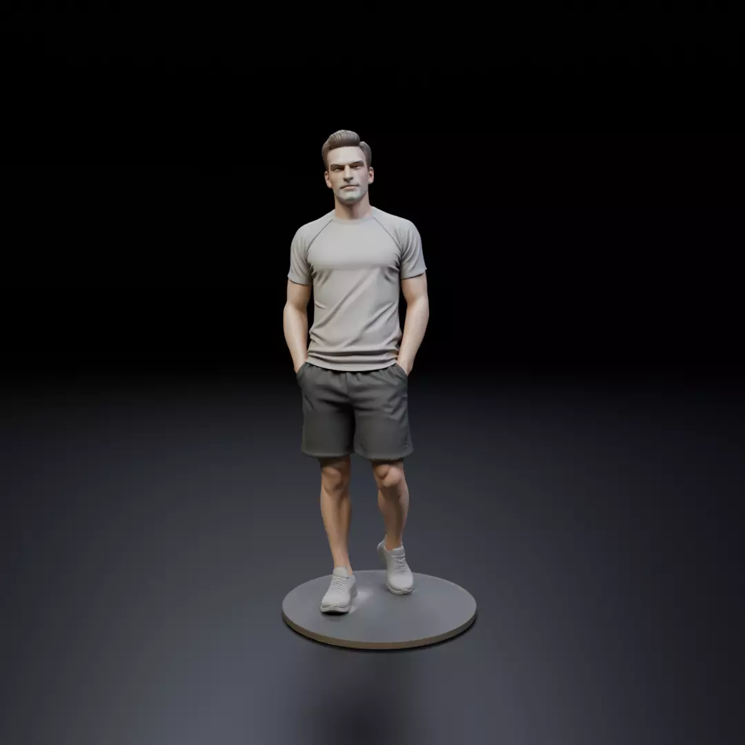 male model man 3D print model_15