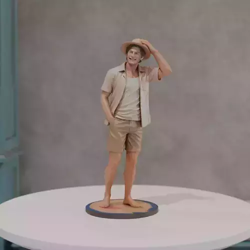 male model man on the beach