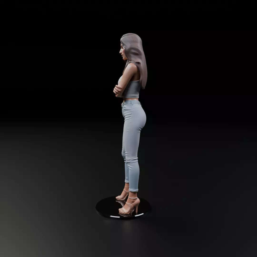 pin up  model woman 3D print model_4