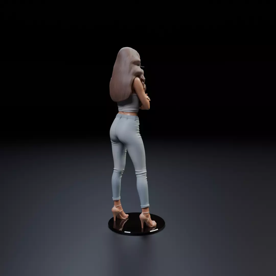 pin up  model woman 3D print model_14