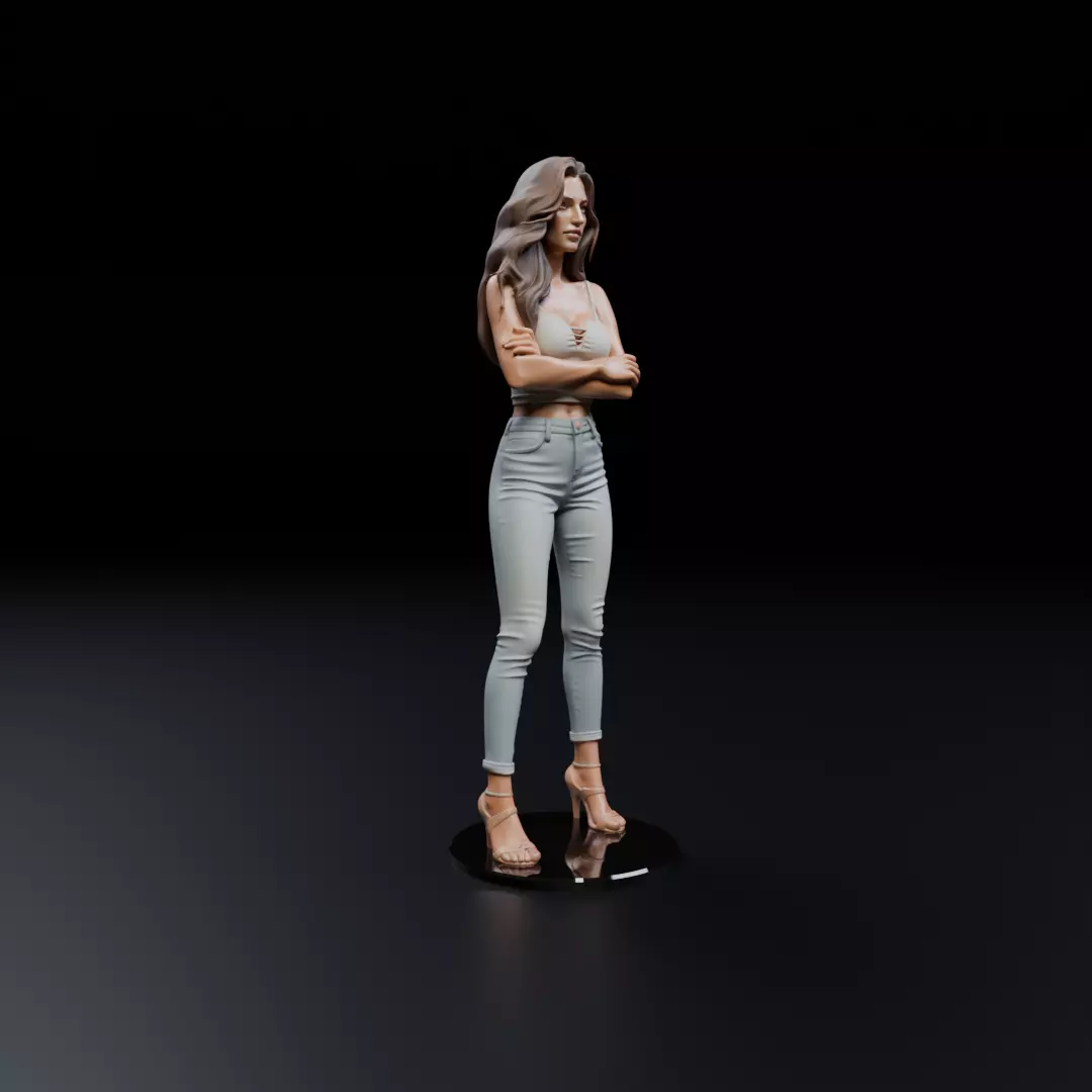 pin up  model woman 3D print model_12