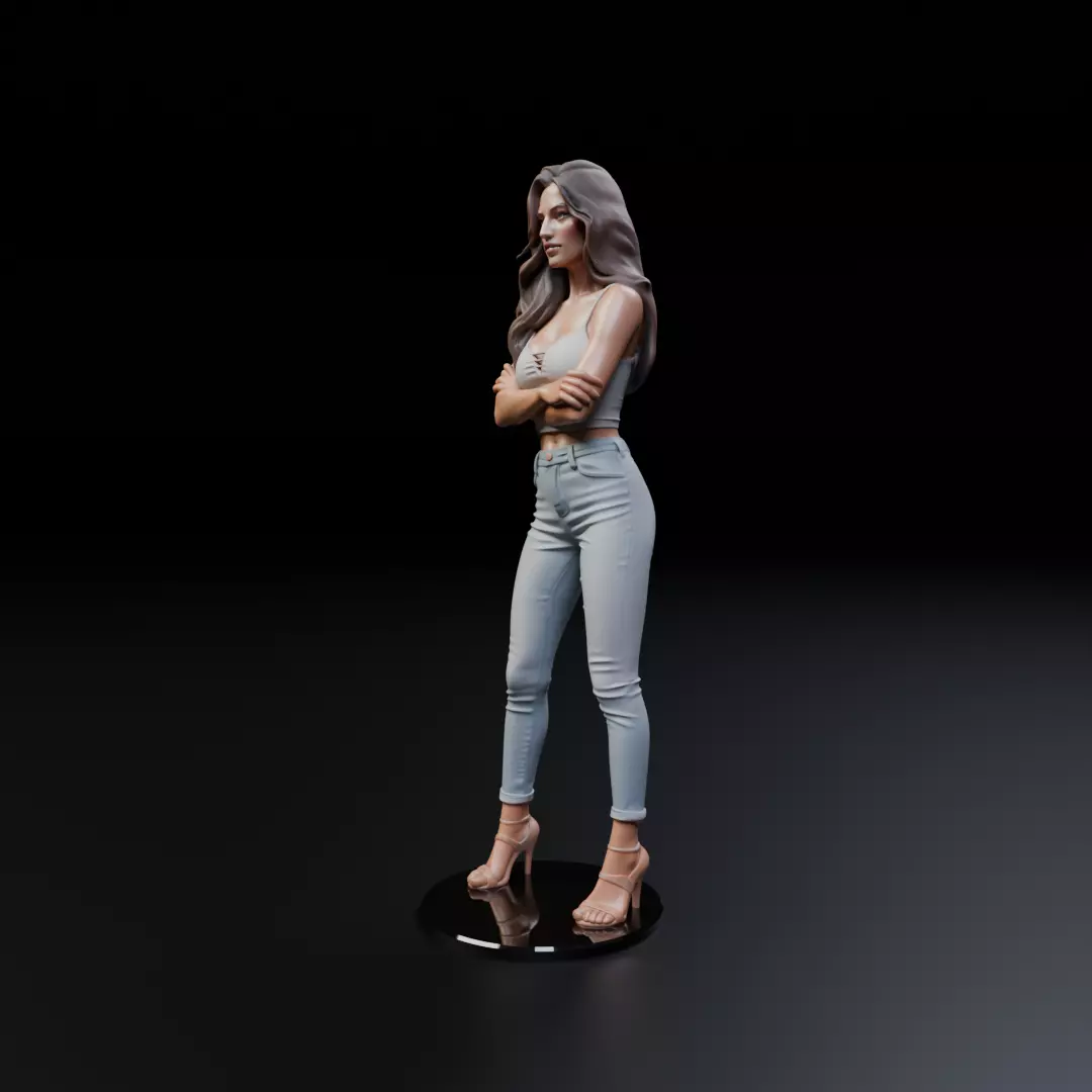 pin up  model woman 3D print model_10