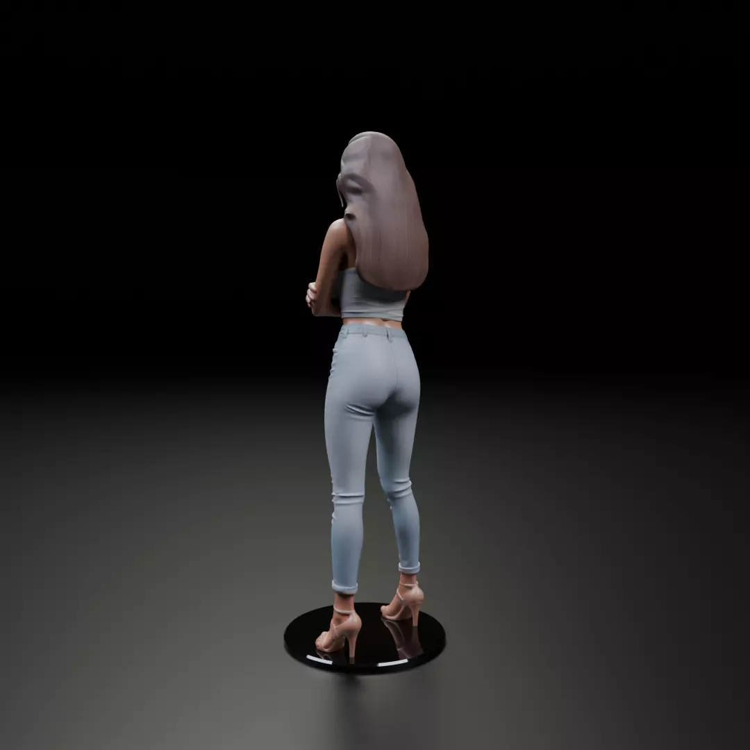 pin up  model woman 3D print model_8