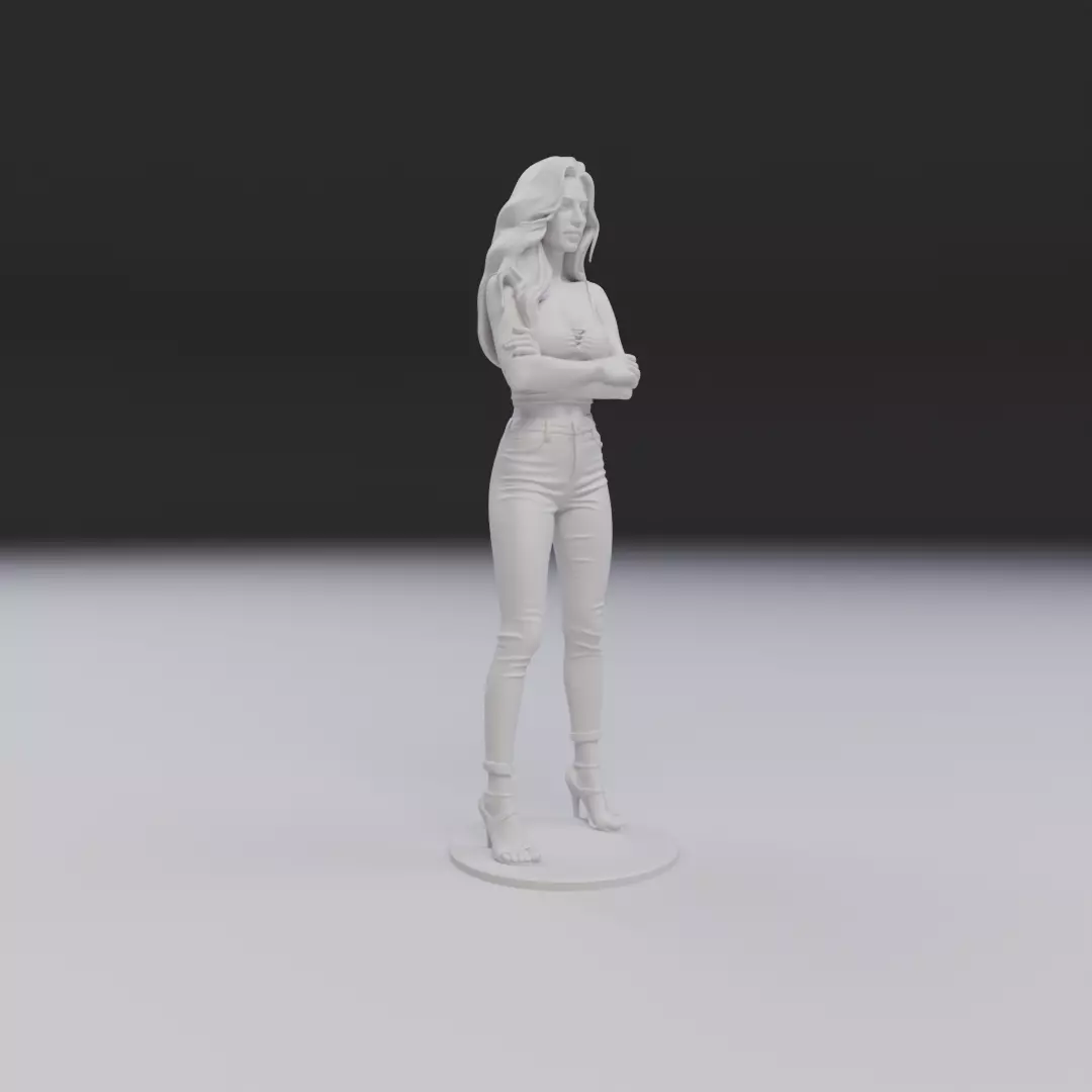 pin up  model woman 3D print model_11