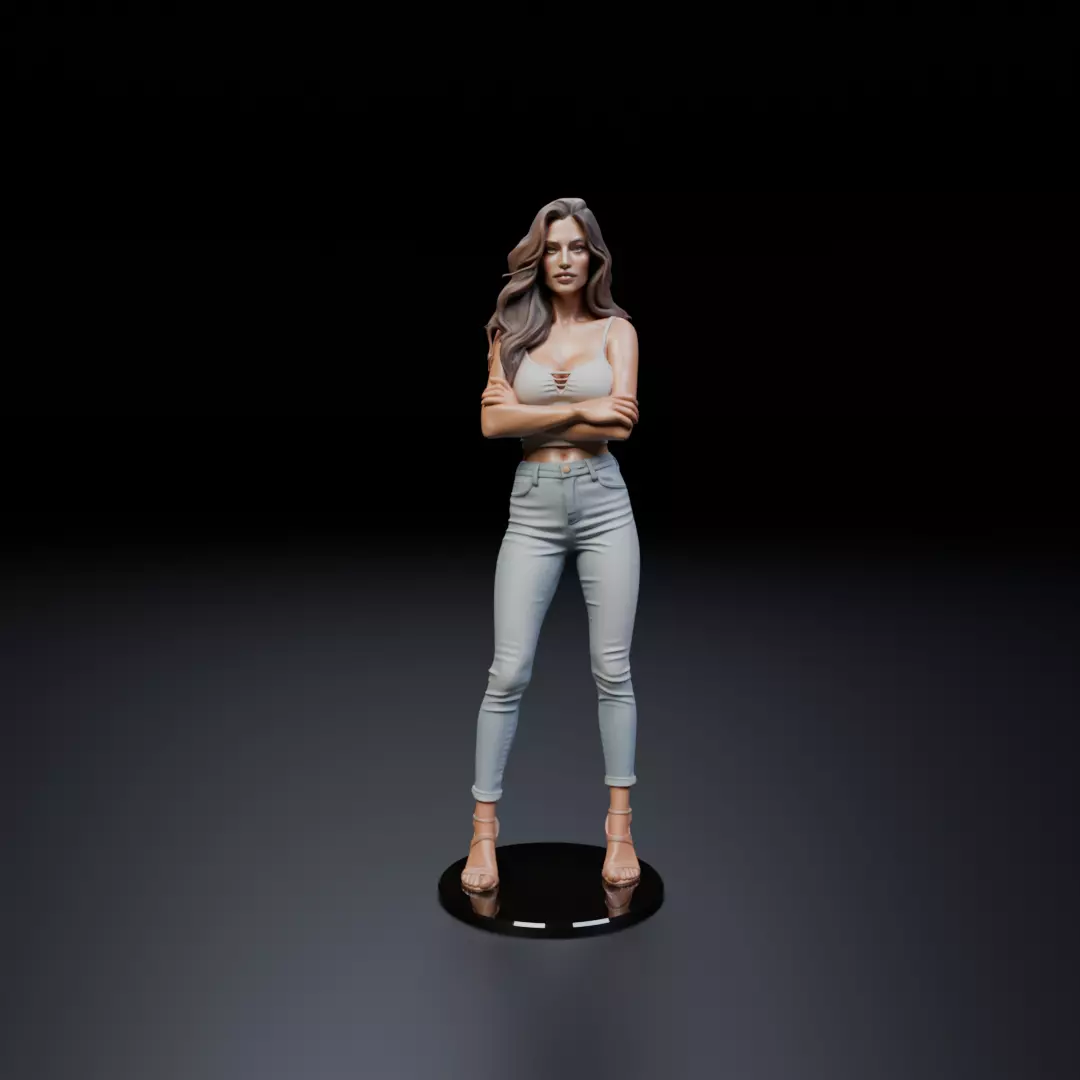 pin up  model woman 3D print model_16
