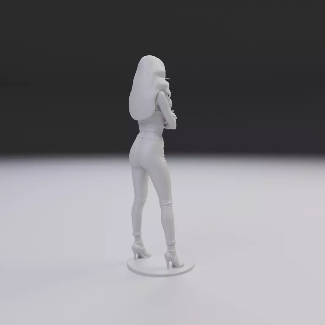 pin up  model woman 3D print model_13