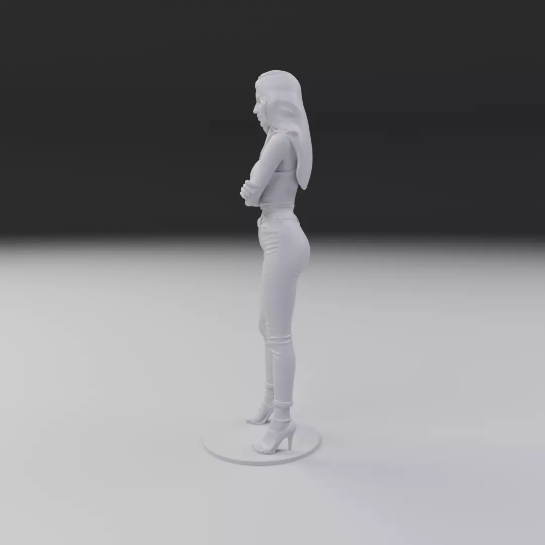 pin up  model woman 3D print model_3