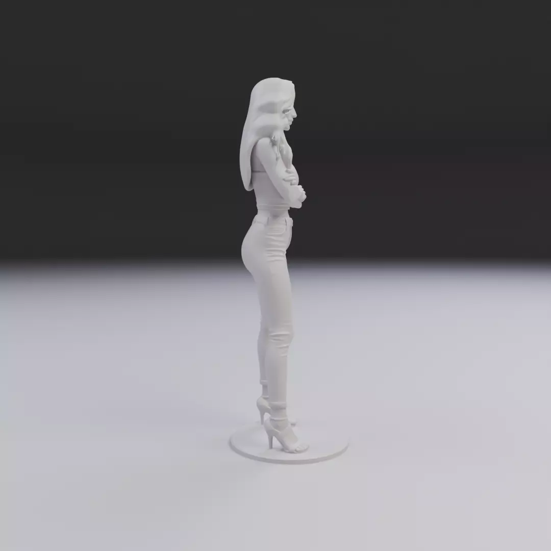 pin up  model woman 3D print model_1