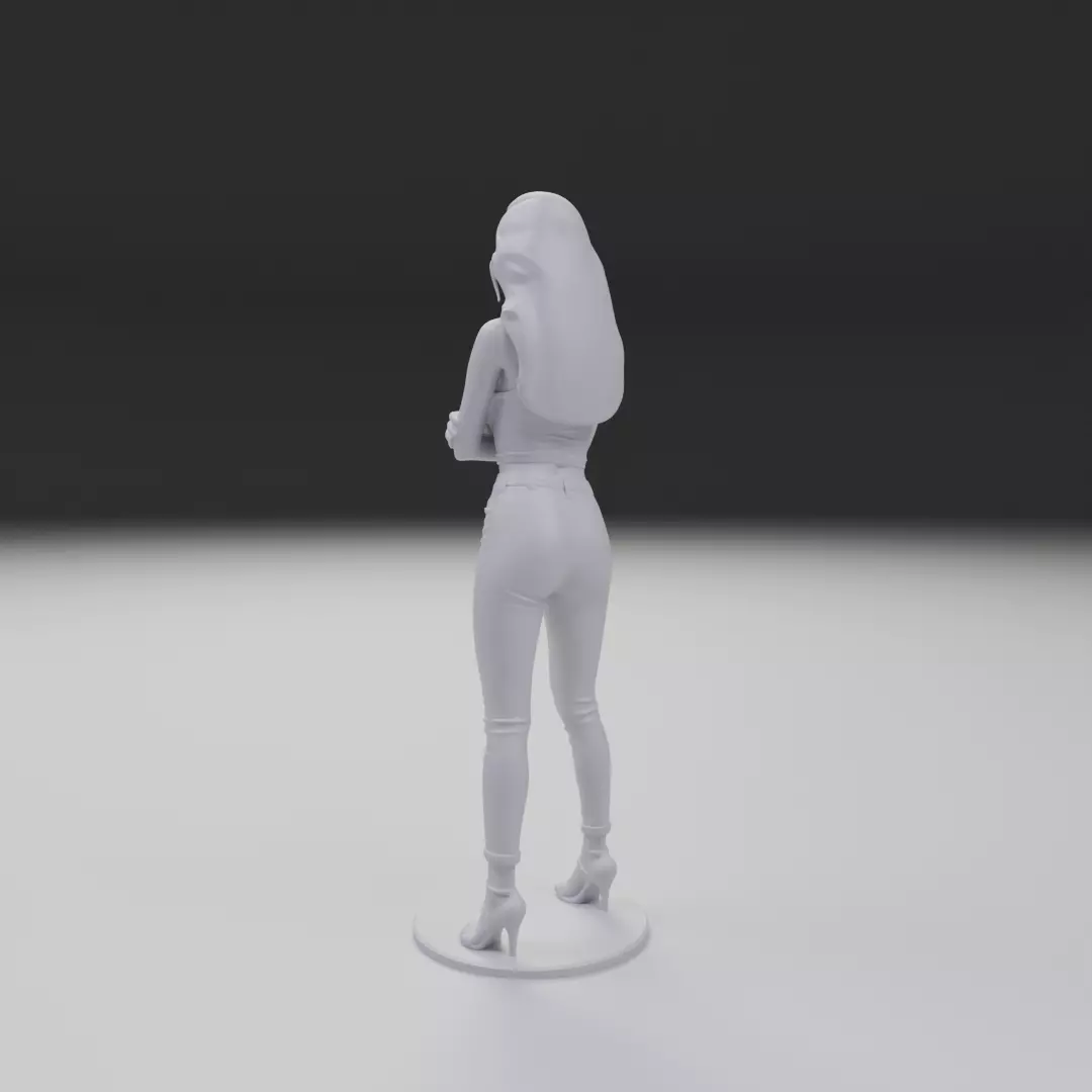 pin up  model woman 3D print model_7