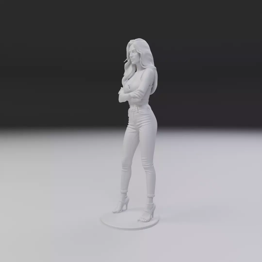 pin up  model woman 3D print model_9