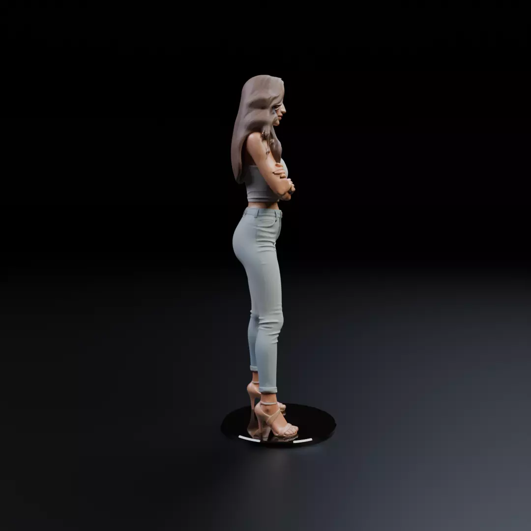 pin up  model woman 3D print model_2