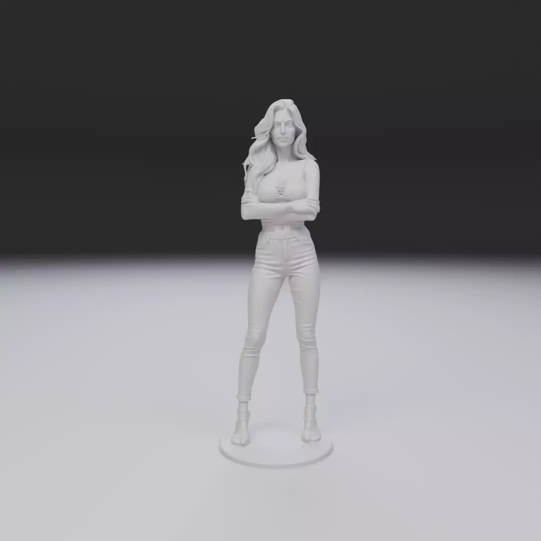 pin up  model woman 3D print model_15