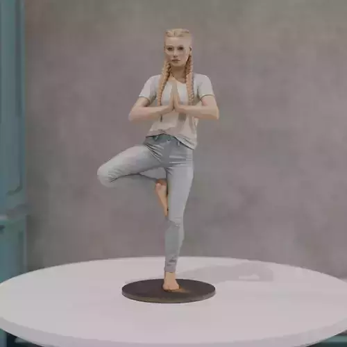 pin up yoga model woman