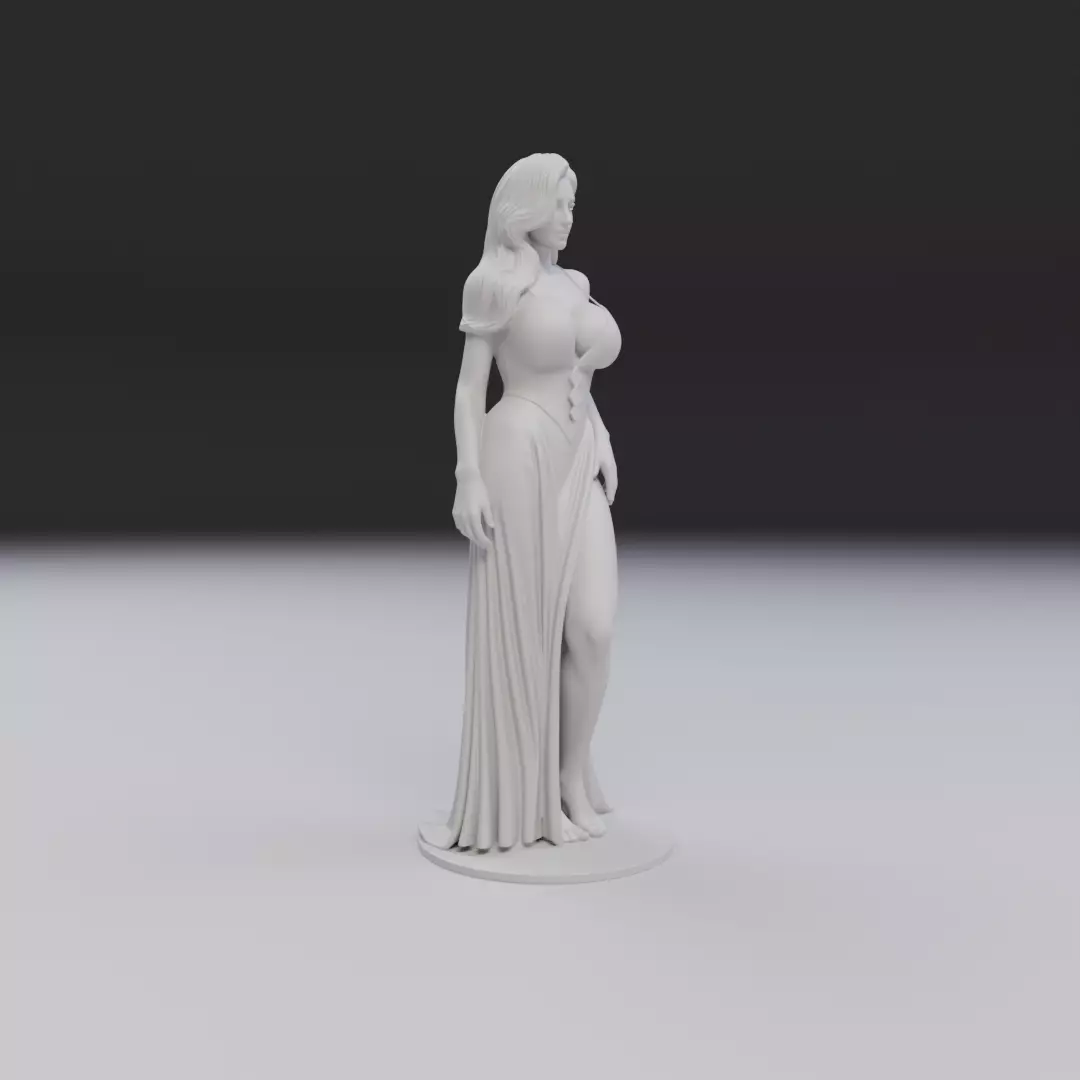 pin up model woman 3D print model_11