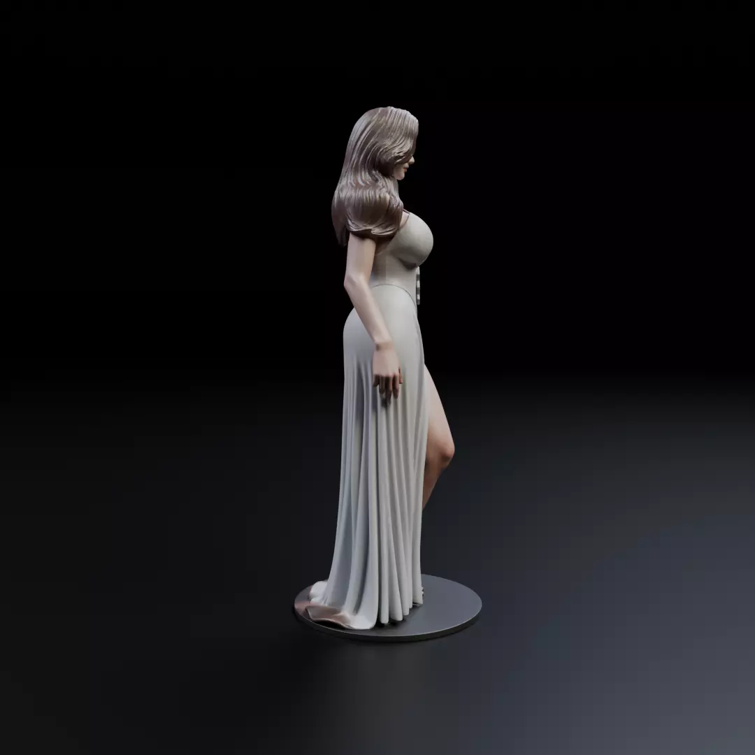 pin up model woman 3D print model_2