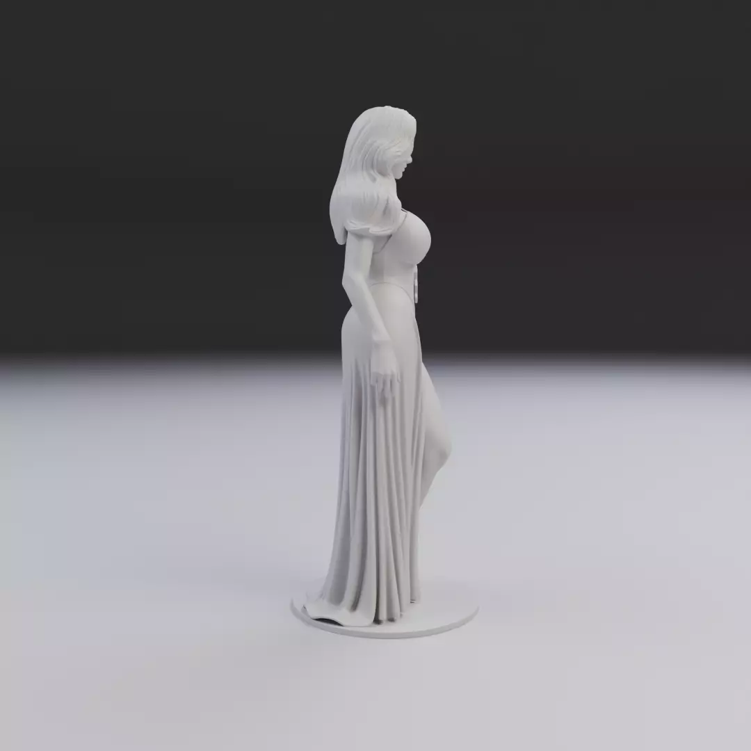 pin up model woman 3D print model_1