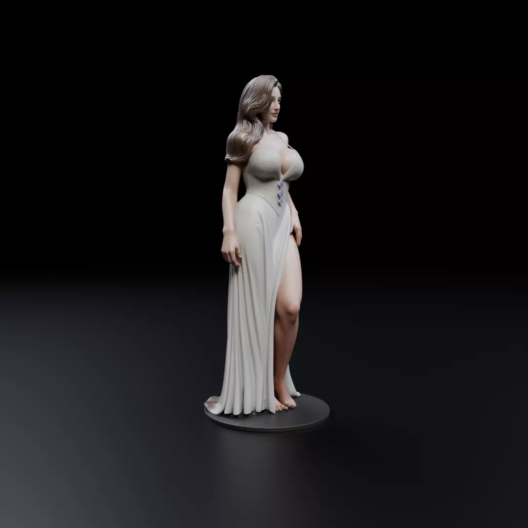 pin up model woman 3D print model_12