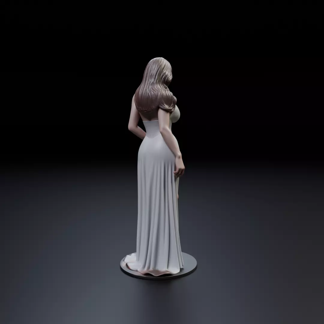 pin up model woman 3D print model_14