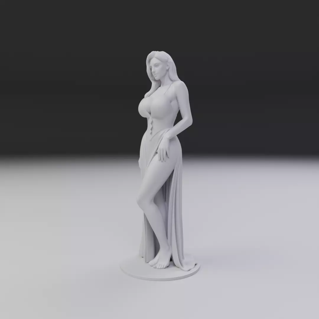 pin up model woman 3D print model_9