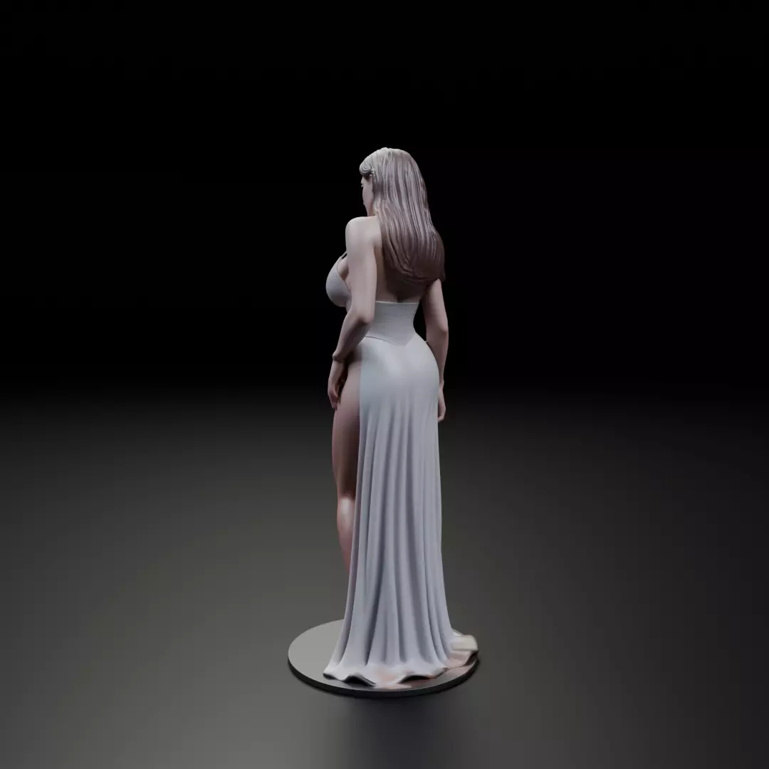 pin up model woman 3D print model_8