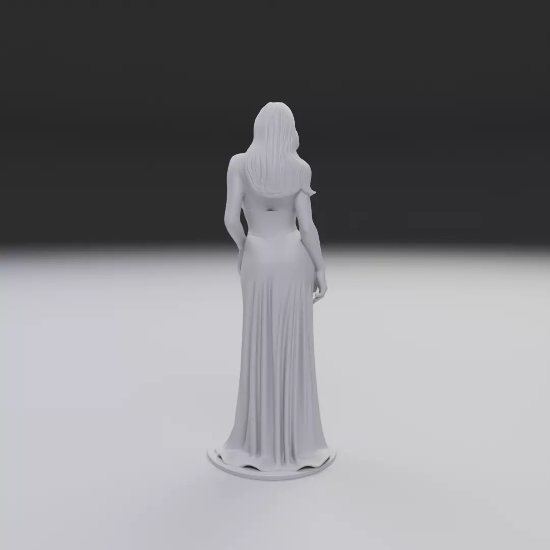 pin up model woman 3D print model_5