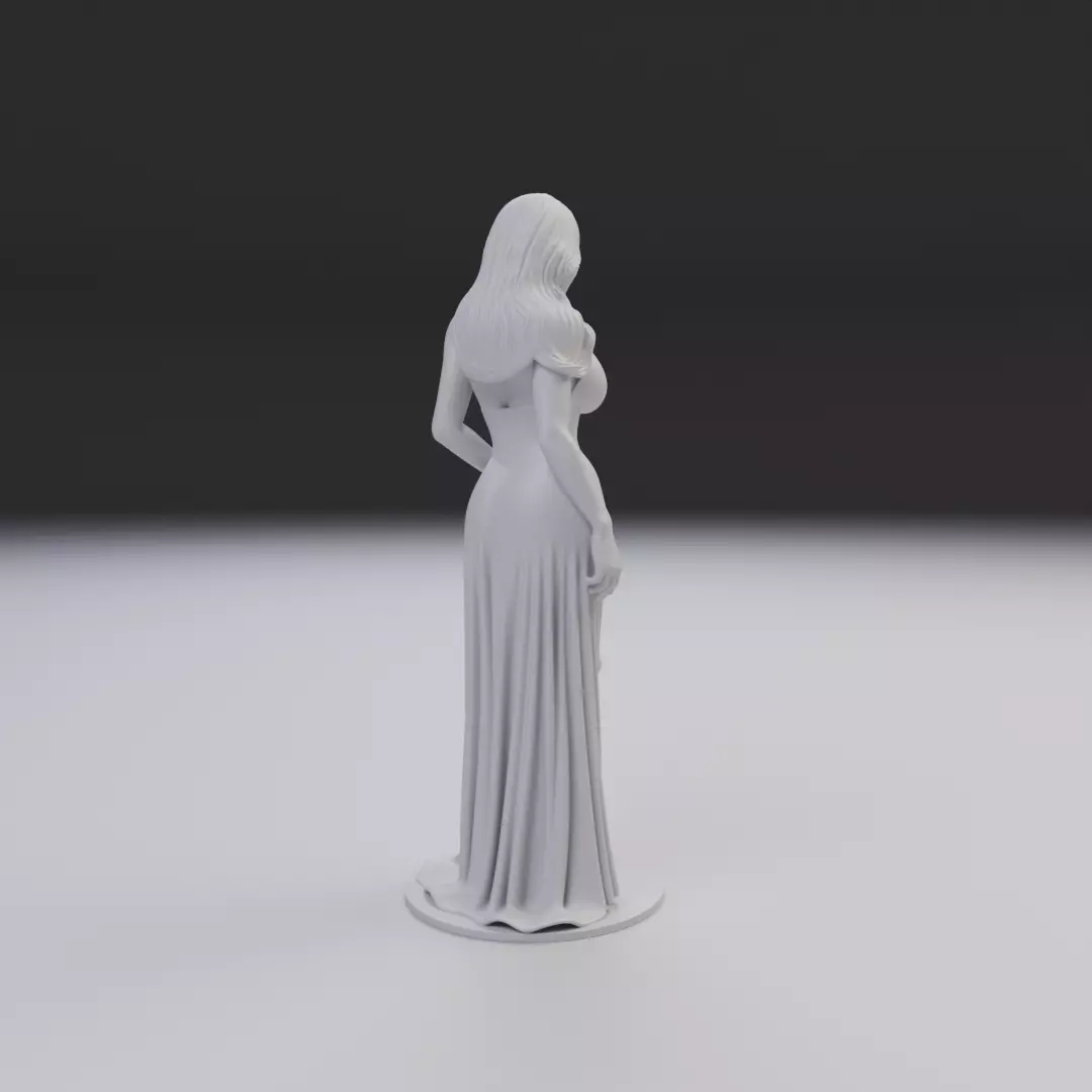 pin up model woman 3D print model_13