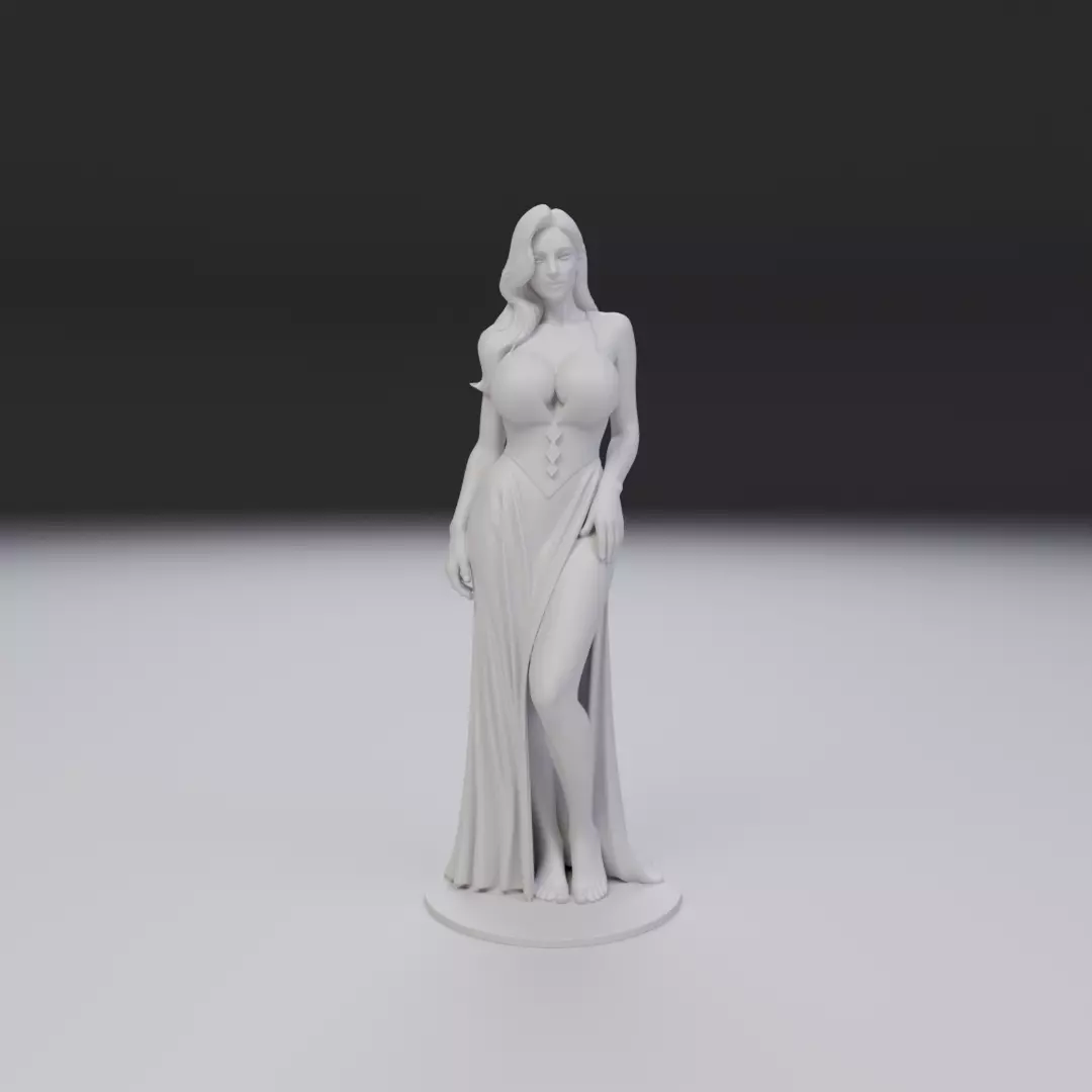 pin up model woman 3D print model_15