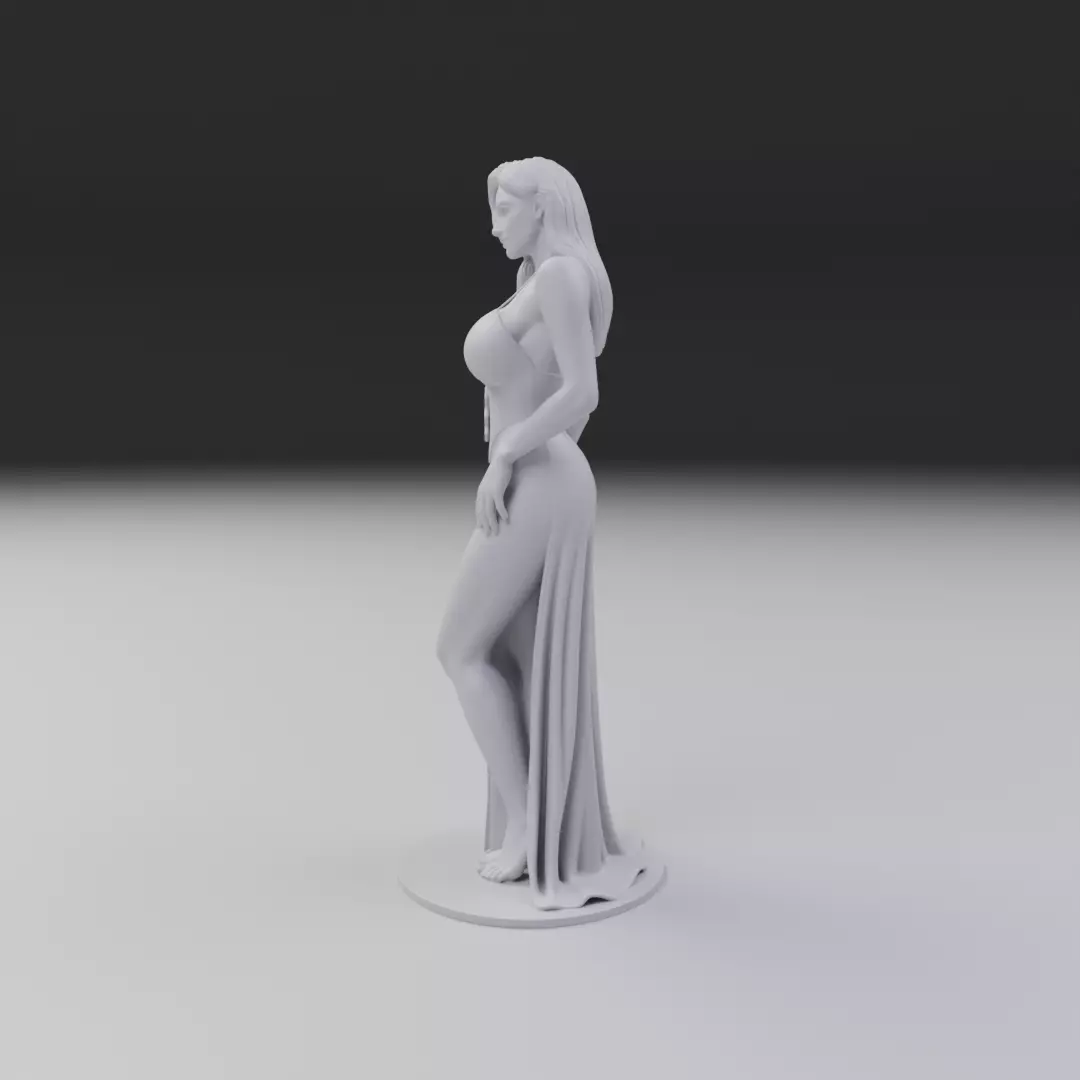 pin up model woman 3D print model_3