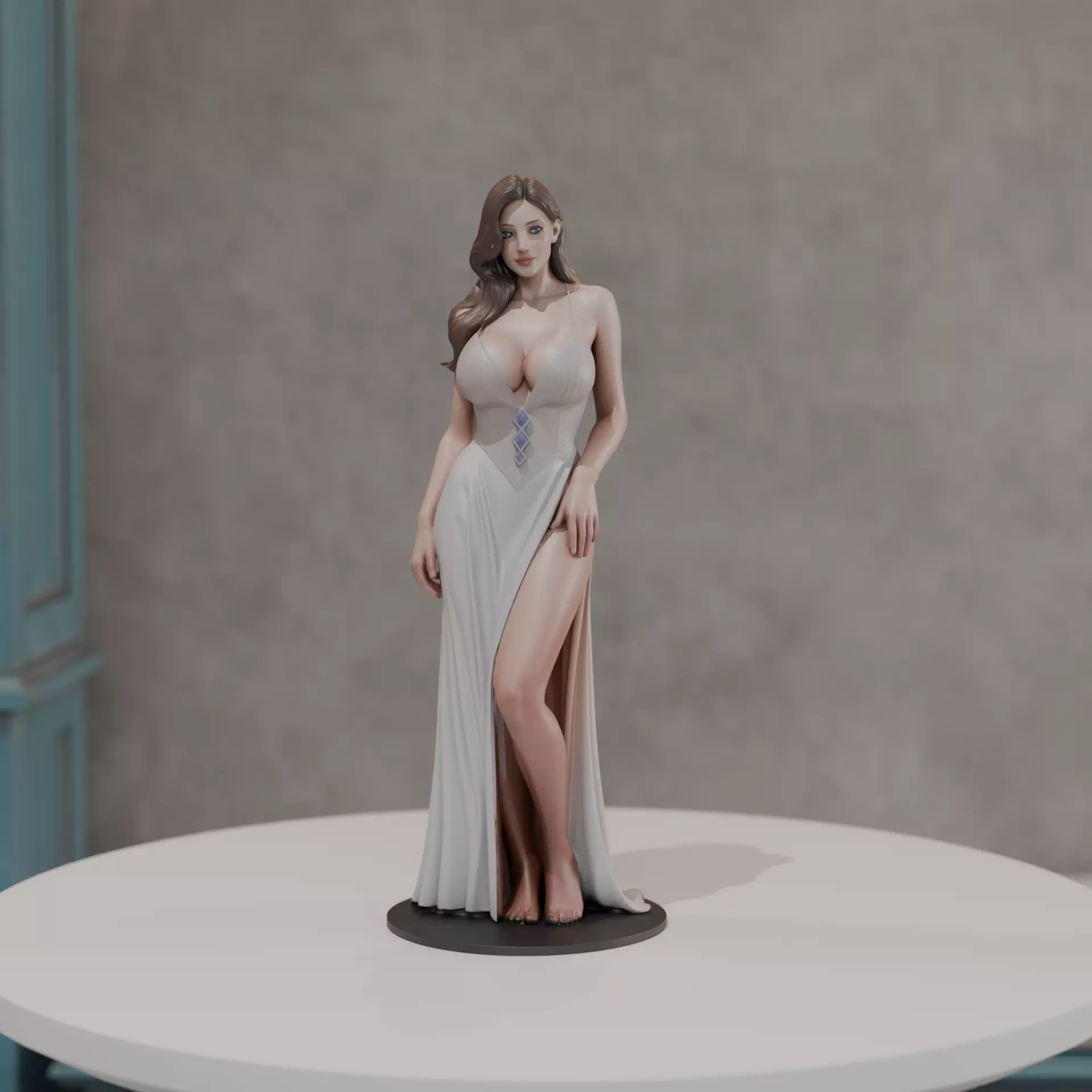 pin up model woman 3D print model_0