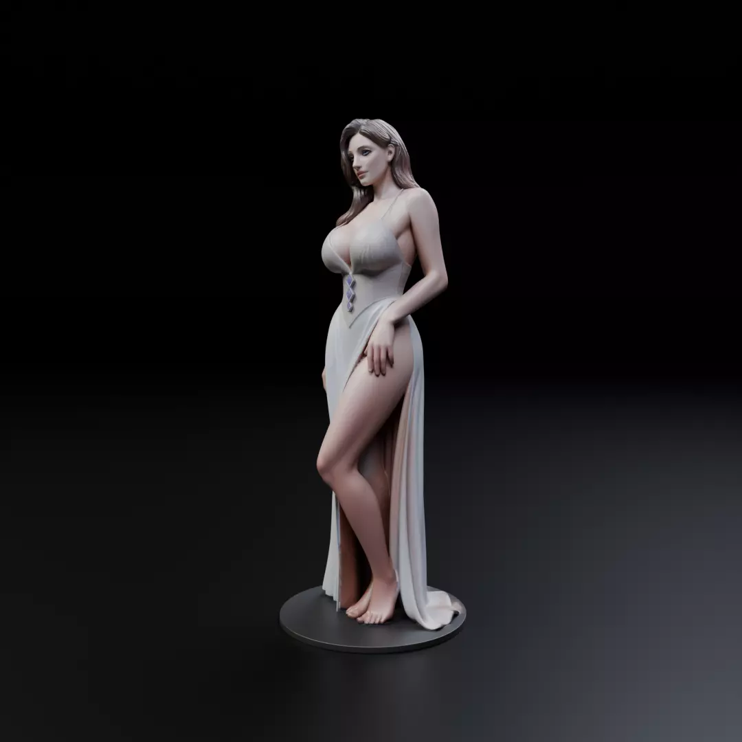 pin up model woman 3D print model_10