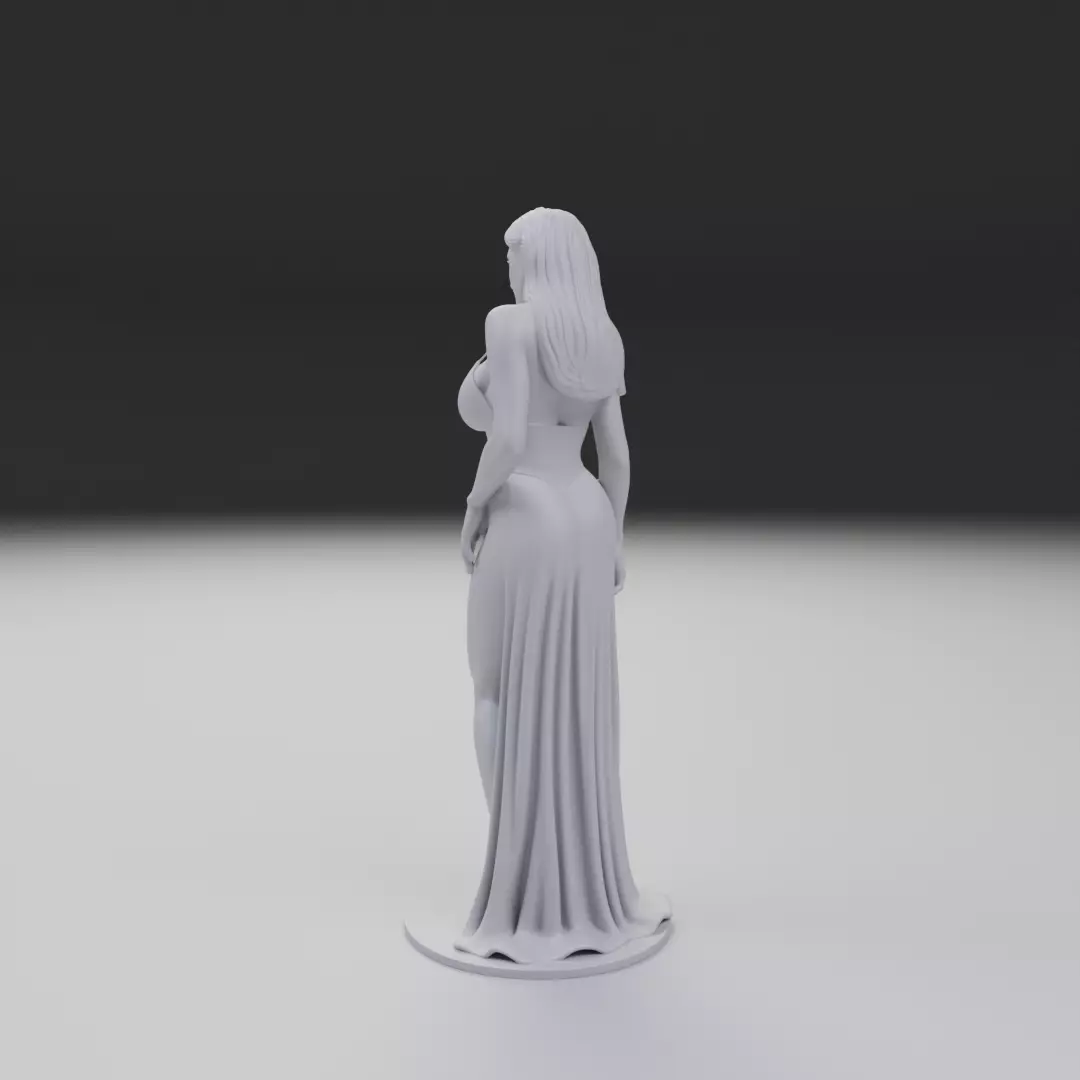 pin up model woman 3D print model_7