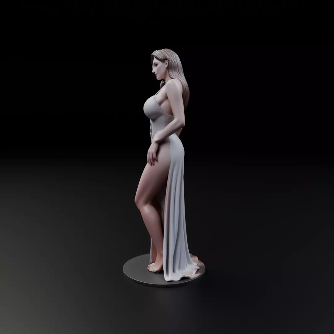 pin up model woman 3D print model_4