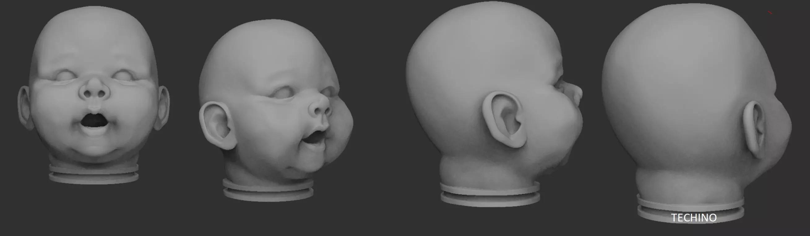Baby Head 3D Print 3D print model_0