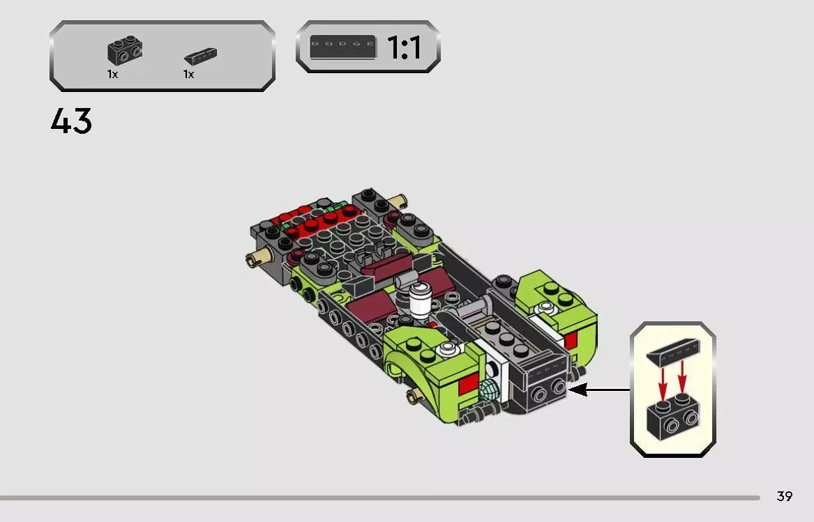 TwindBricks3D - 77237 Dodge Challenger SRT Hellcat Sports Car 3D print model_29