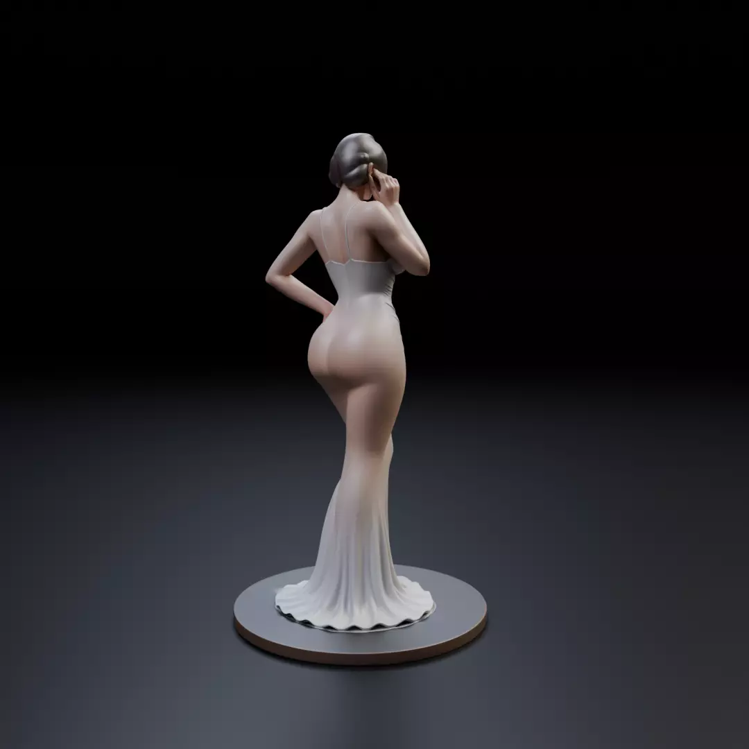 pin up model woman 3D print model_13