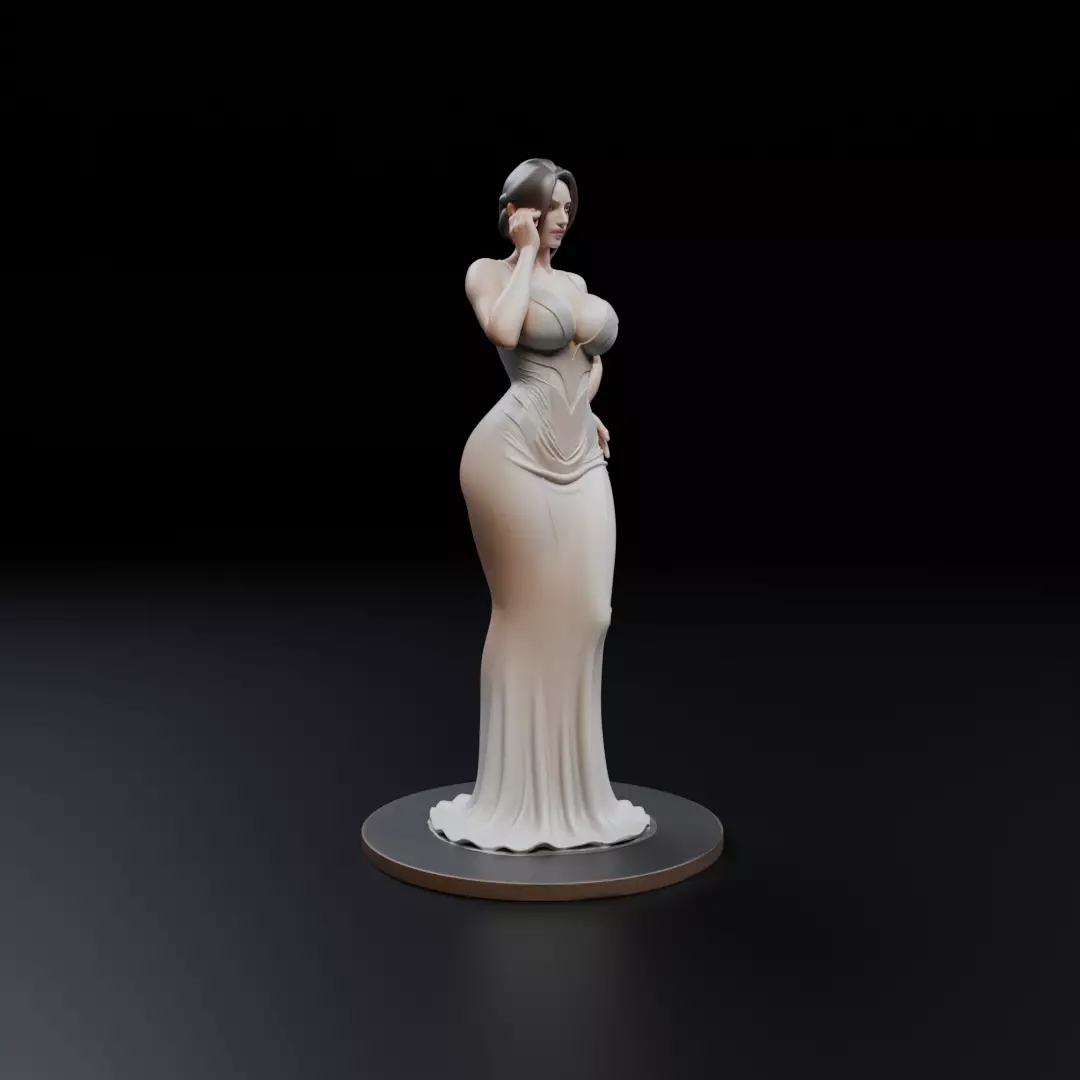 pin up model woman 3D print model_11