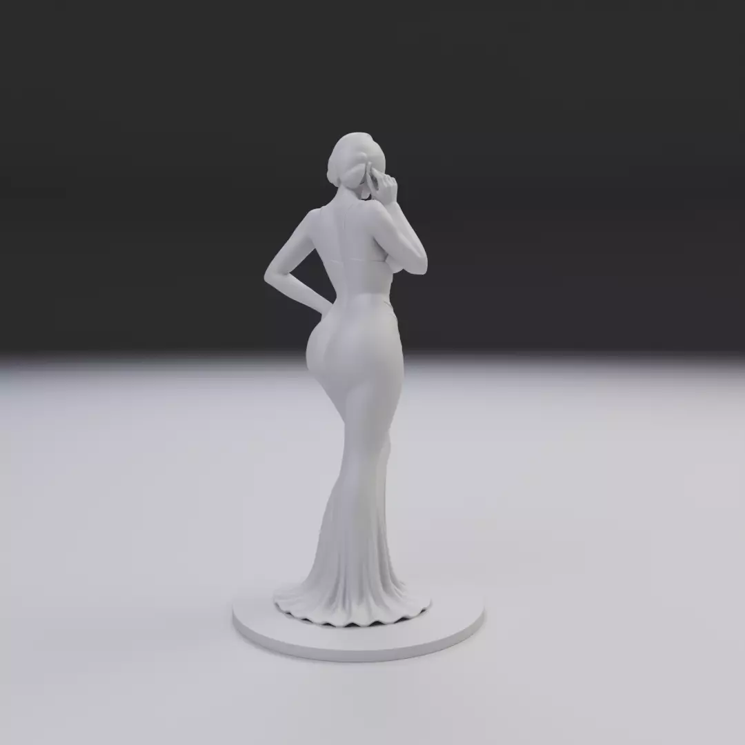 pin up model woman 3D print model_14