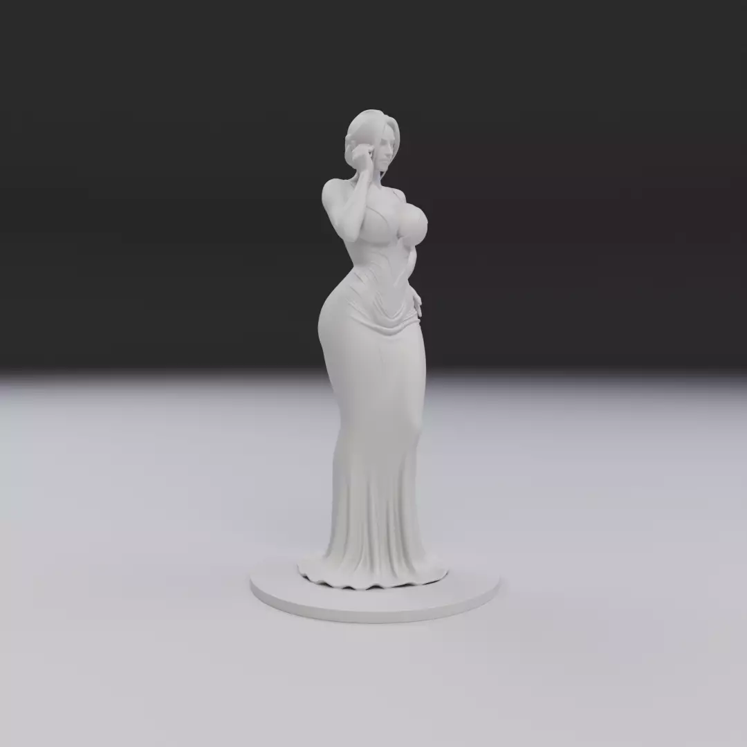 pin up model woman 3D print model_12